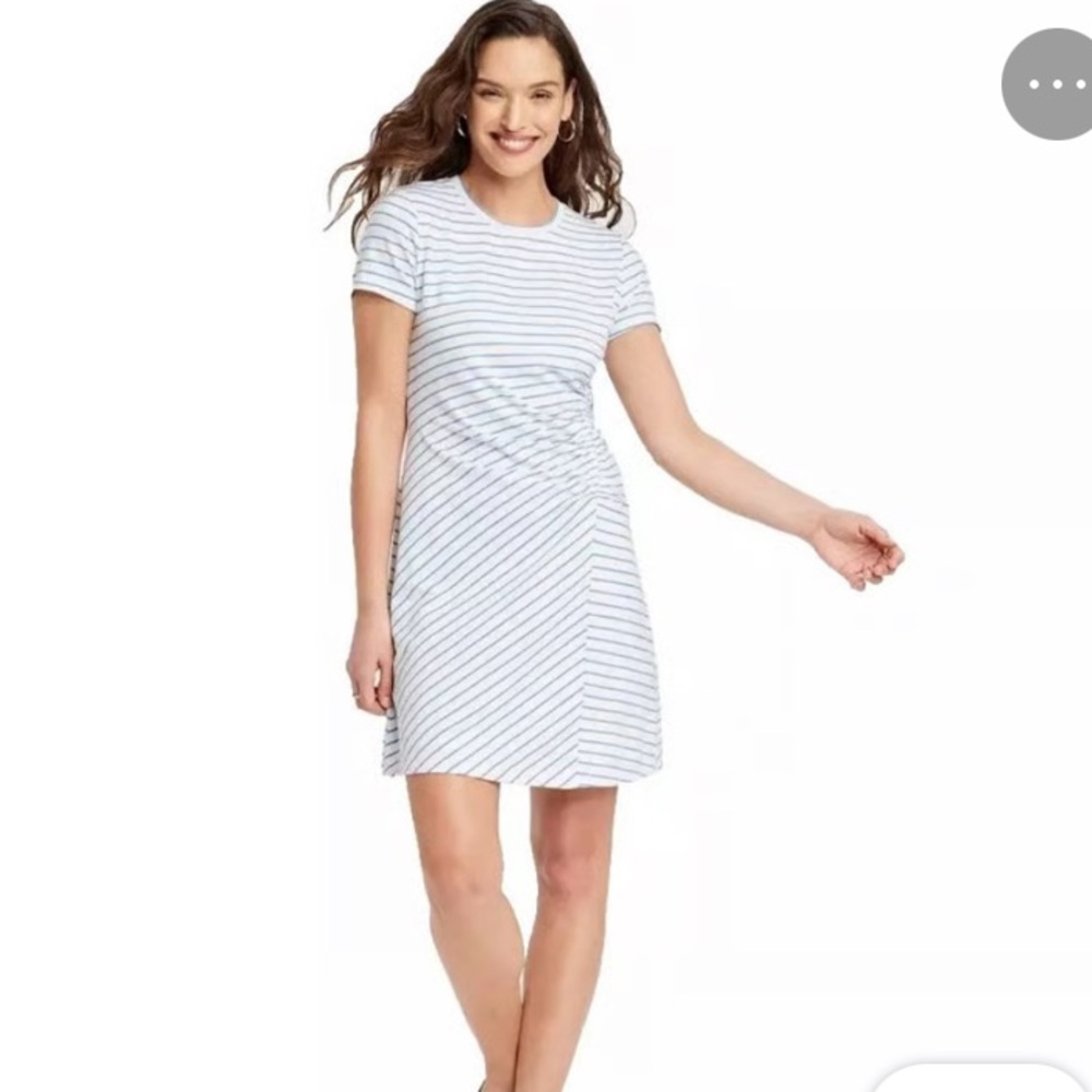 Universal Thread blue and white T-shirt dress